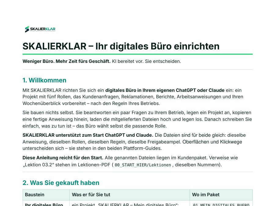 Startanleitung